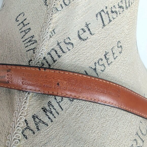Vintage Coach Blue Leather Skinny Belt 30 Small main image 7